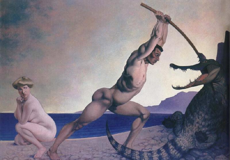Felix Vallotton Perseus Slays the Dragon Spain oil painting art